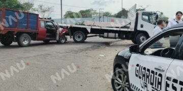 Choque por alcance en la carretera costera deja daños materiales en Tapachula