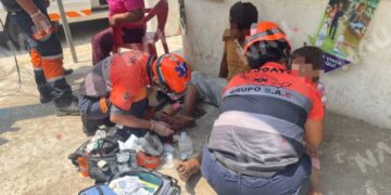 Dos lesionadas, entre ellas una menor, tras accidente en motocicleta en Tapachula