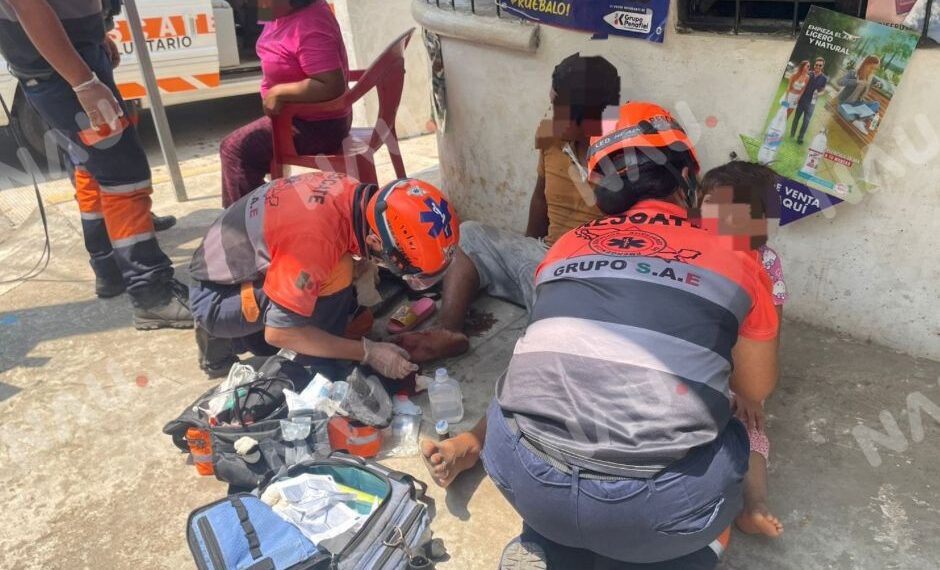 Dos lesionadas, entre ellas una menor, tras accidente en motocicleta en Tapachula