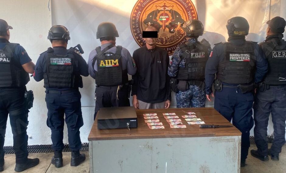 Detienen a hombre por robo con violencia en pleno centro de Tapachula