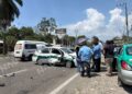 ACCIDENTE VIAL DEJA DAÑOS MATERIALES SOBRE LA CARRETERA TAPACHULA–PUERTO MADERO