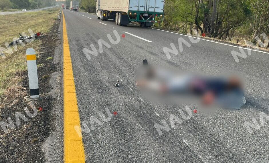 Motociclista resulta lesionado en accidente sobre la carretera Valdivia–Mapastepec