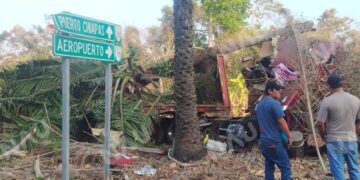 Cuatro personas lesionadas en choque sobre la carretera Tapachula–Puerto Madero