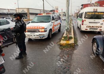 Motociclista resulta lesionado tras accidente en el Boulevard Akishino en Tapachula