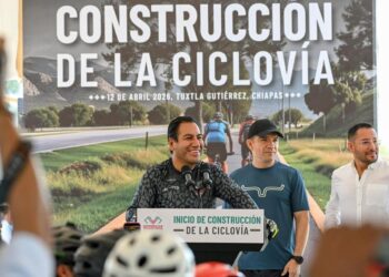 Eduardo Ramírez inicia construcción de la ciclovía más grande del sur de México