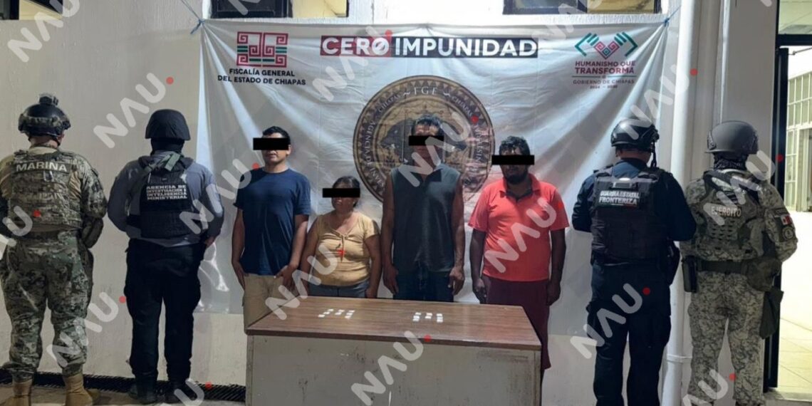 Aseguran inmueble y detienen a cuatro personas en operativo interinstitucional en Mazatán