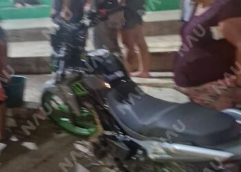 Motociclista resulta lesionado tras derrapar en la colonia 29 de Diciembre en Tuzantán