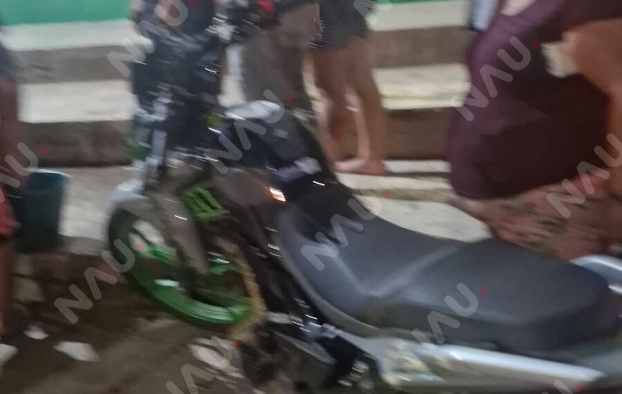 Motociclista resulta lesionado tras derrapar en la colonia 29 de Diciembre en Tuzantán