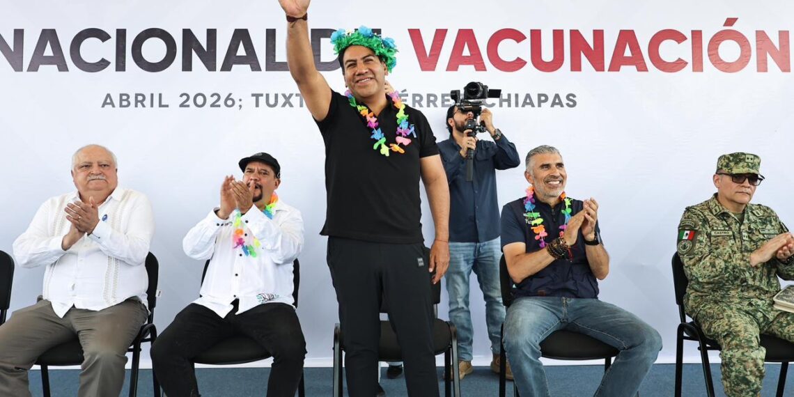 Eduardo Ramírez encabeza arranque de la Semana Nacional de Vacunación 2026 en Chiapas