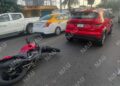 Motociclista sufre lesiones tras ser embestido por automóvil en el sur poniente de Tapachula