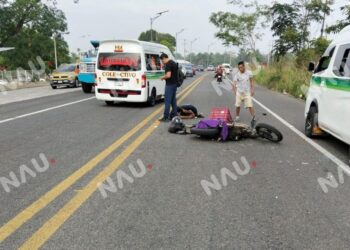 🚨 MOTOCICLISTA RESULTA LESIONADO TRAS ACCIDENTE EN EL LIBRAMIENTO SUR ORIENTE DE TAPACHULA