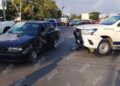 Accidente entre patrulla municipal y vehículo particular deja daños materiales en Tapachula