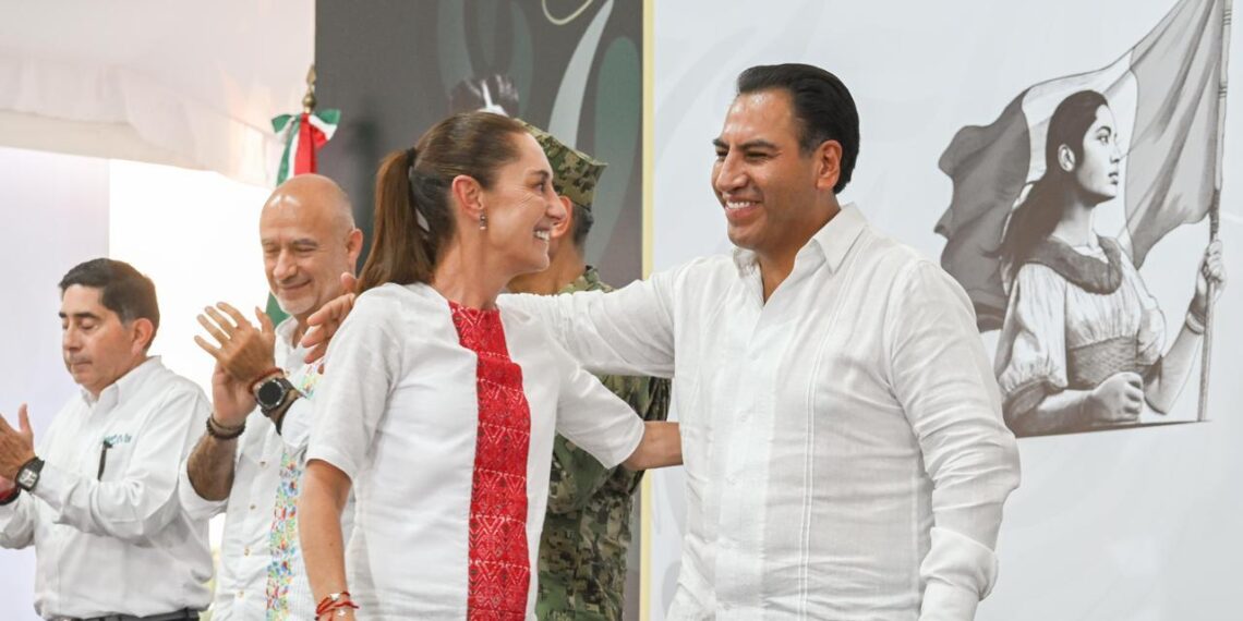 Eduardo Ramírez acompaña a Claudia Sheinbaum en la inauguración del Ecoparque La Ceiba en Palenque