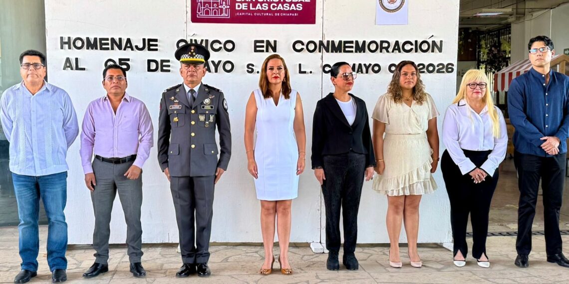 San Cristóbal reafirma respaldo al proyecto de Claudia Sheinbaum en acto cívico del 5 de mayo