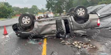 Volcadura en la carretera Tuxtla Chico–Tapachula deja cuantiosos daños materiales