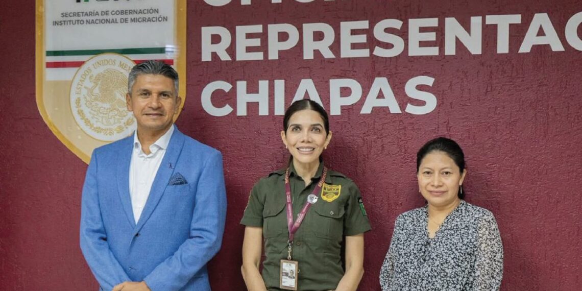 En Chiapas, el INM estrecha los lazos diplomáticos a favor de una #MovilidadHumana en la frontera sur. 🇲🇽🤝🇬🇹