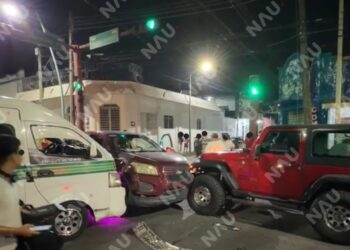 Semaforazo en el centro de Tapachula deja daños materiales y una persona con crisis nerviosa