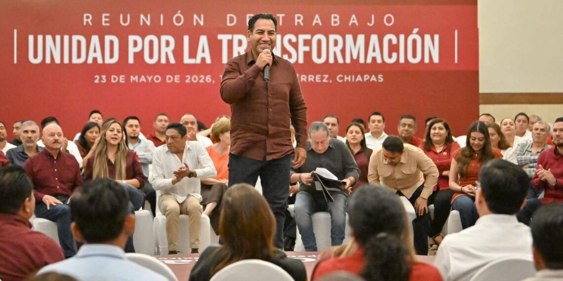 Eduardo Ramírez participa en reunión de trabajo con el Consejo Estatal de Morena en Chiapas