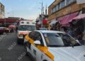 Taxista resulta lesionado tras incidente vial en el centro de Tapachula