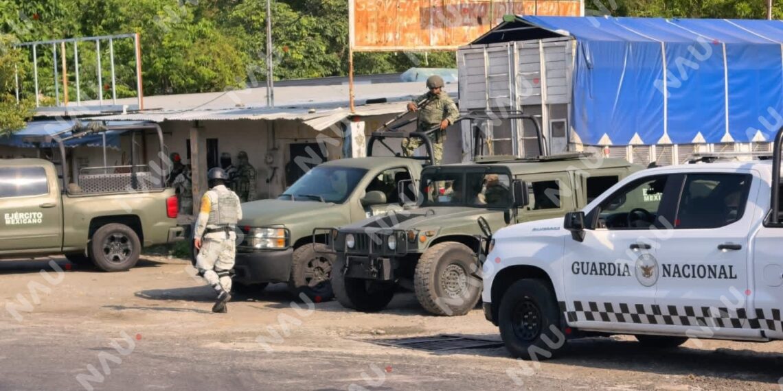 Fuerte movilización federal en pensión de tráileres de Tapachula