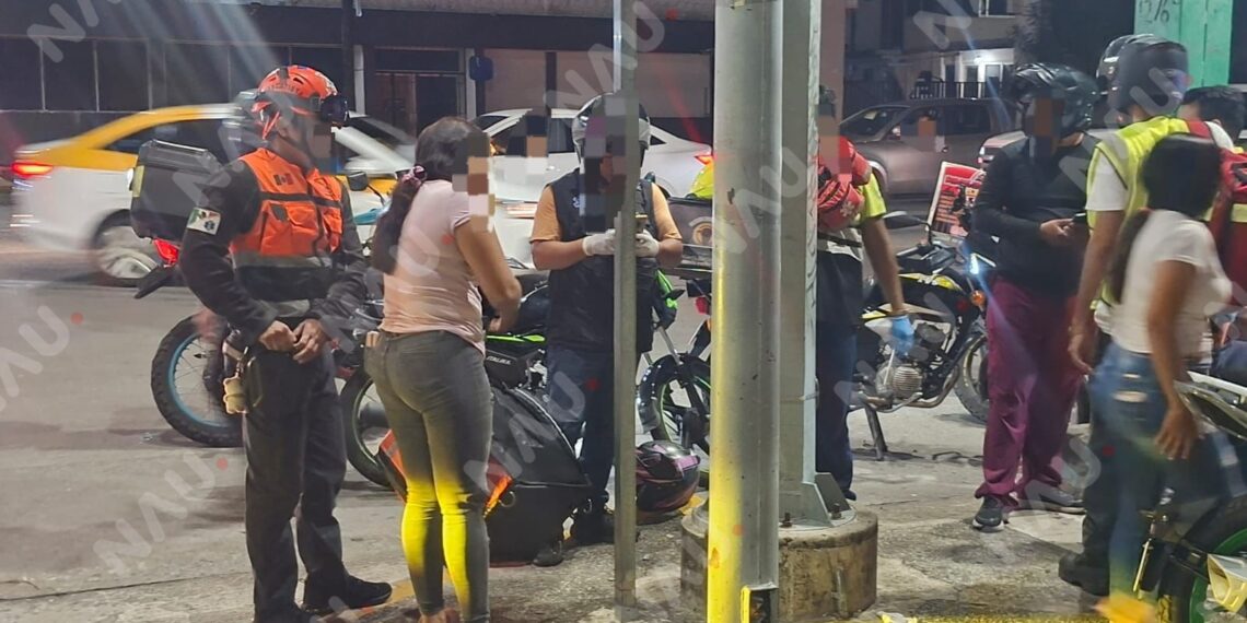 Motociclista resulta lesionada tras ser impactada por vehículo en Tapachula