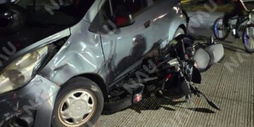 Accidente vehicular en Tapachula deja daños materiales y un detenido