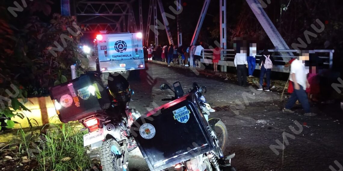 Pareja sobrevive tras caer con todo y vehículo al río Coatán en Tapachula