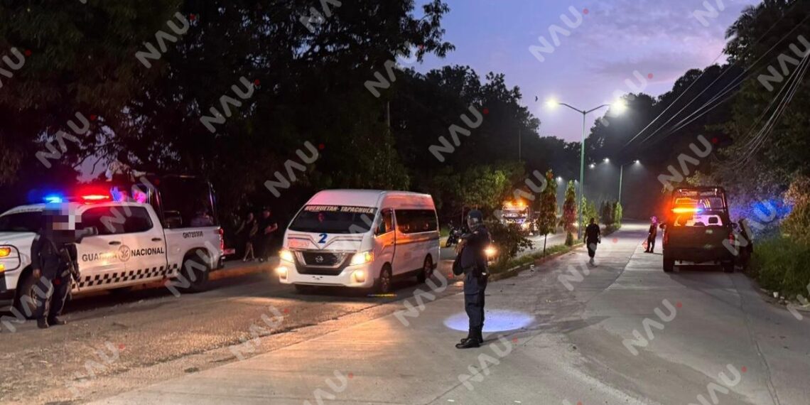 Transporte organizado respalda operativos que realiza la SMyT en Huehuetán