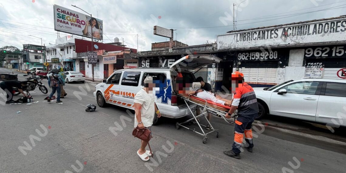 Mujer de 66 años resulta lesionada tras ser atropellada por motociclista en Tapachula