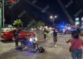 Pareja resulta lesionada tras derrapar en motocicleta al sur de Tapachula