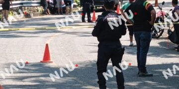 Volcadura en la zona alta de Tapachula deja dos personas sin vida