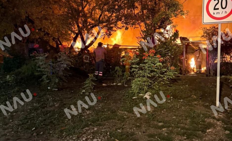 Incendio deja a familia sin hogar en la colonia San Sebastián de Tapachula