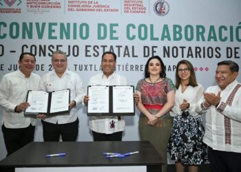 Eduardo Ramírez fortalece la certeza jurídica en Chiapas con convenio entre el Gobierno del Estado y notariado