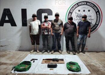 FGR OBTIENE VINCULACIÓN A PROCESO CONTRA CINCO PERSONAS DETENIDAS CON ARMAS EN HUEHUETÁN, CHIAPAS