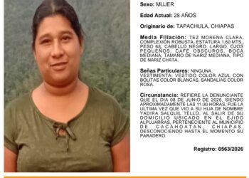 Fiscalía de Distrito Fronterizo mantiene acciones de búsqueda para localizar a Yadira Salquil Tello