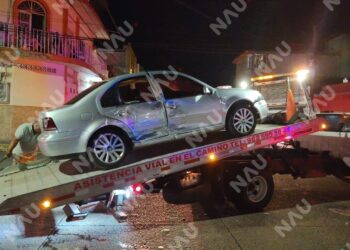Fuerte choque en el sur de Tapachula deja daños materiales y tres conductores afectados