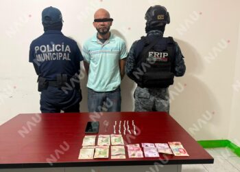 Detienen a un hombre con 15 dosis de presunto cristal en Huixtla