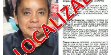 Localizan sana y salva a mujer reportada como desaparecida en Tapachula