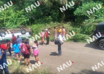 🚨 Volcadura de combi deja 12 lesionados en Tuxtla Chico