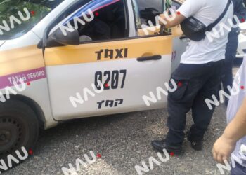 Asaltan y golpean a conductor del transporte público cerca del Hotel Mandala en Tapachula