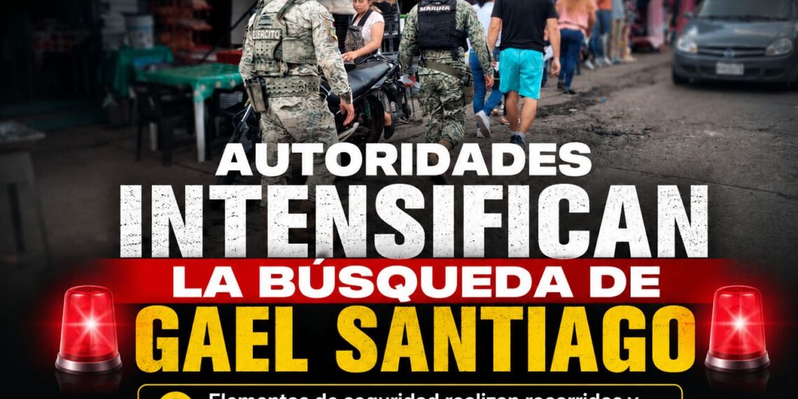 Realizan brigada de búsqueda para localizar a Gael Santiago en la zona del mercado San Juan