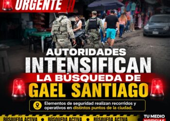 Realizan brigada de búsqueda para localizar a Gael Santiago en la zona del mercado San Juan