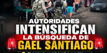Realizan brigada de búsqueda para localizar a Gael Santiago en la zona del mercado San Juan