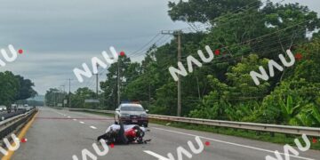 Motociclista muere tras presunto atropellamiento en la carretera costera de Tuzantán
