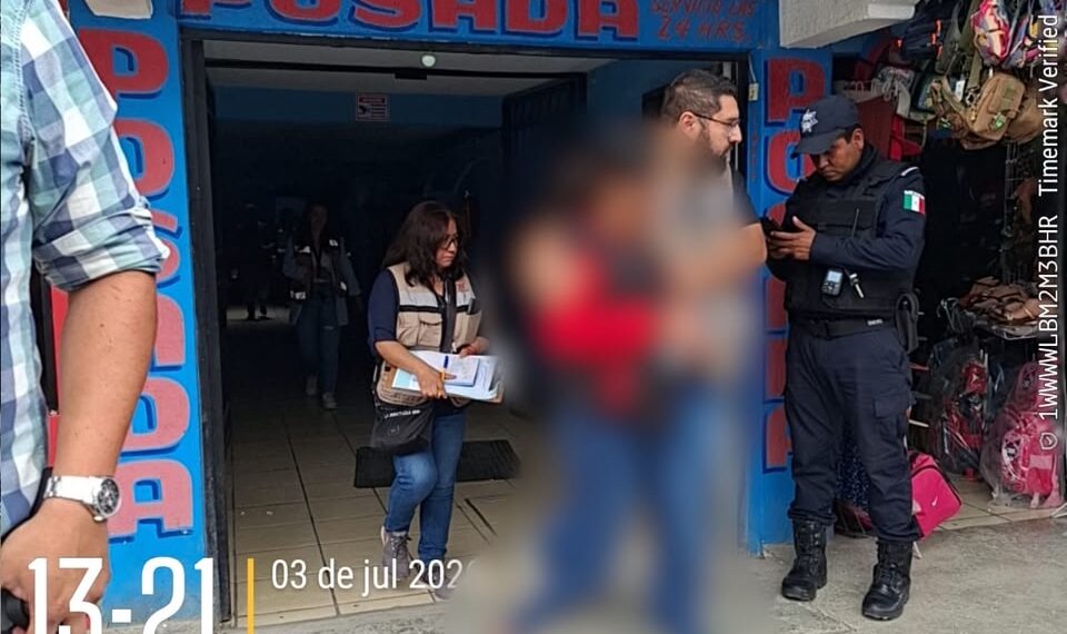 Rescatan a menor de edad durante operativo de suspensión en la Posada Azul en San Cristóbal