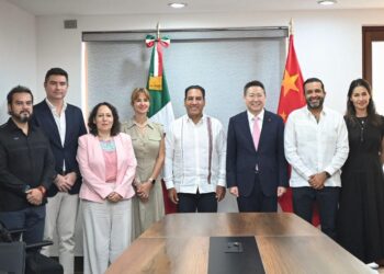 Eduardo Ramírez se reúne con el embajador Extraordinario y Plenipotenciario de China en México, Chen Daojiang