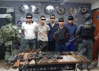 Ejército Mexicano, en coordinación con la Fiscalía General del Estadodetuvieron a 6 personas y aseguraron armamento en el municipio deJiquipilas, Chiapas.