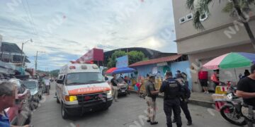 Motociclista resulta lesionado tras derrapar en la zona sur de Tapachula