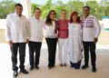 Eduardo Ramírez acompaña a Claudia Sheinbaum en el recorrido de supervisión del Tren Maya de carga