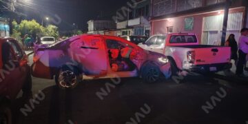 Conductor presuntamente en estado inconveniente provoca choque múltiple en Tapachula; intentó huir y fue detenido
